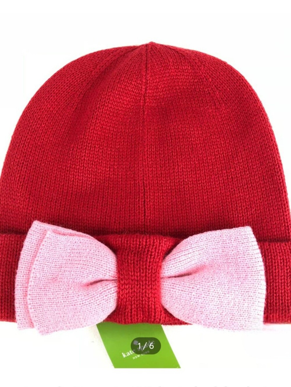 ♠️ Kate Spade Color Block Bow Beanie